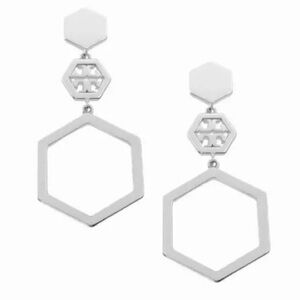Tory Burch Metallic Hexagon Earrings